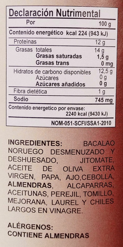 Bacalao Noruego A La Vizacaina 970g