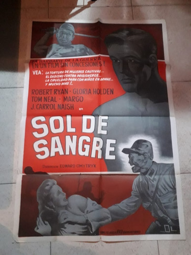 Afiche Sol De Sangre Margo Tom Neal Edward Dmytryk 1943 C29