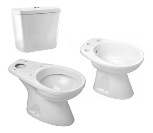 Imagen 5 de 10 de Inodoro Largo + Deposito + Bidet Roca Italiana Oferton Capea