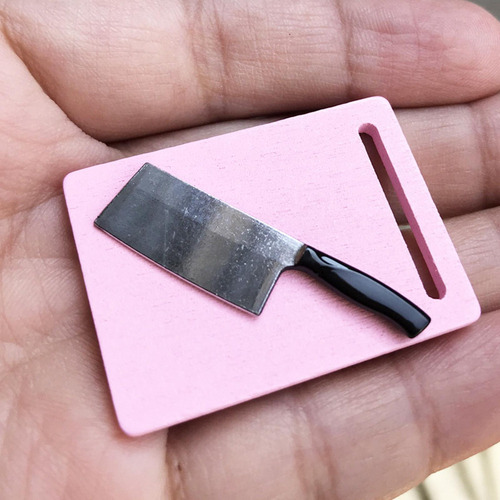 3 X 1/12 Tabla De Cortar Y Cuchillo De Cocina Decoración