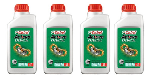 Kit Óleo Castrol Actevo Essential 10w30 4t Cg Titan 4 Litros