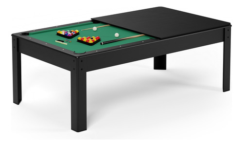 Mesa De Billar Pool Convertible Accesorios Y Mesa De Comedor
