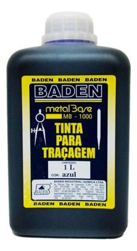 Tinta Para Traçagem Azul 1 Litro Baden