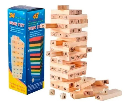 Jenga Madera 48 Piezas Juego Juguete Niño 