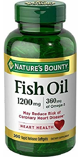 Nature Bounty Omega 3 Oil 1200mg - 200 Softgels