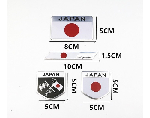 Emblema Sticker Adhesivo Plastico Emblema Japon Auto Moto
