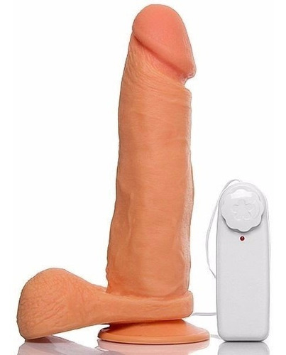 Pênis Macio Realístico Vibrador Ventosa Escroto 19cm X 4,5cm