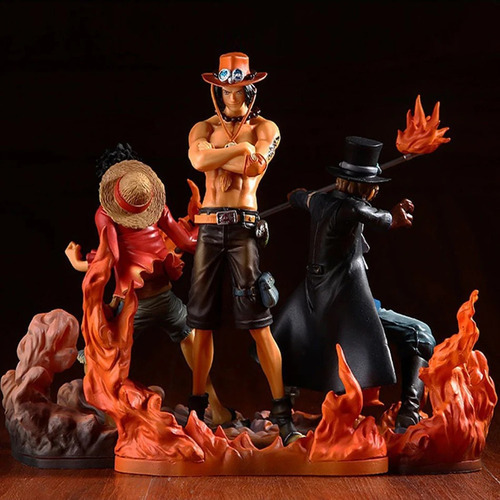Imagen 3 de 6 de Figuras One Piece Monkey D Luffy Portgas Ace Sabo Anime Set