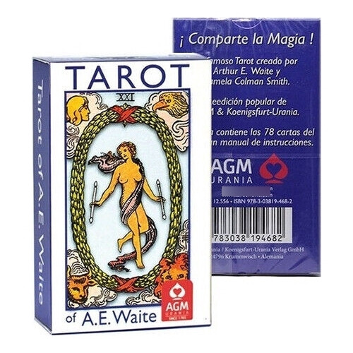 Cartas Tarot Rider A E Waite Edición Azul En Español + Funda