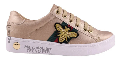 Tenis Dorados Metalicos Dama Mujer Abeja Gucci Economicos | Meses sin  intereses
