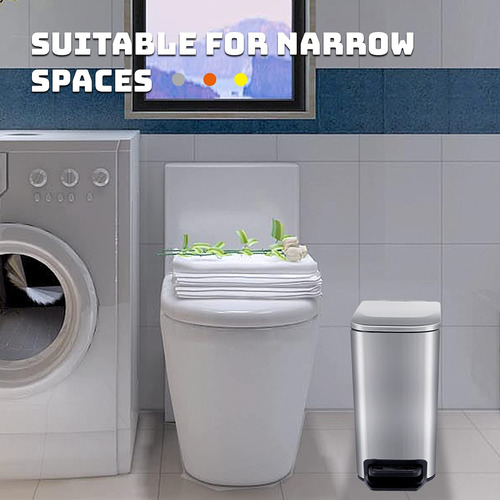 Jacy&co Cubo De Basura Pequeño Para Baño Con Tapa De Cierre