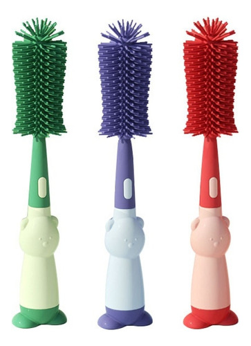 Cepillo De Limpieza Portátil Para Bebés, 3 En 1, De Silicona