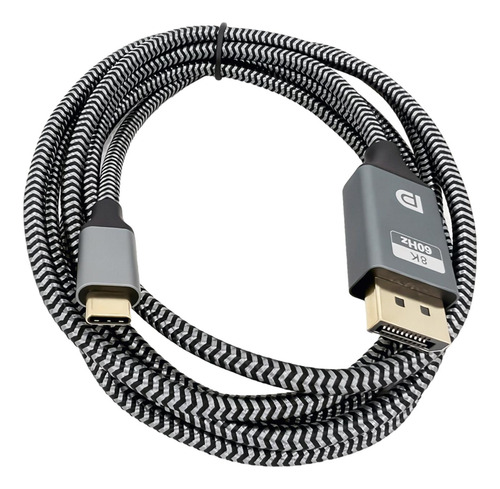 Cable Usb C A Dp 1,8 De 1,8 Metros, Accesorio 8k, Carcasa De