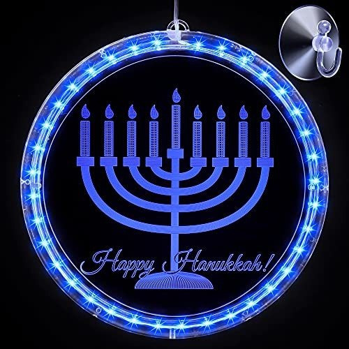 Hanukkah Decoración Luces Azul Janucá Led Luz Batería Lmx7 I