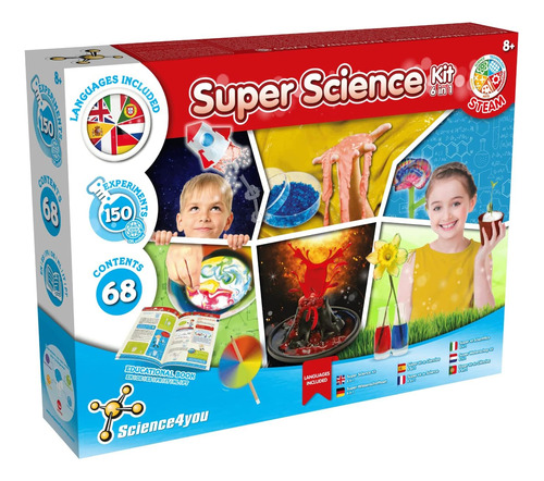 Science4you - Super Kit Cientifico Para Niños +8 Años - 150