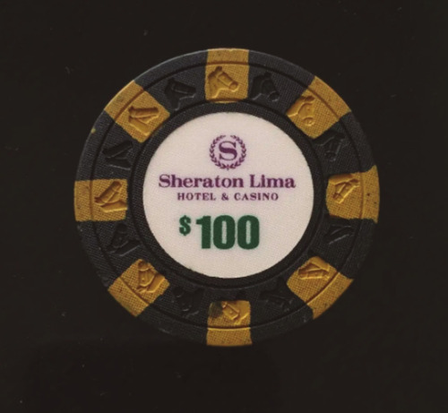 Ficha De Colección $100, Hotel Sheraton Lima.