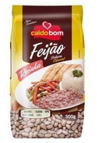 Feijão Rosinha Seleção Especial Caldo Bom 500gr - Kit Com 2