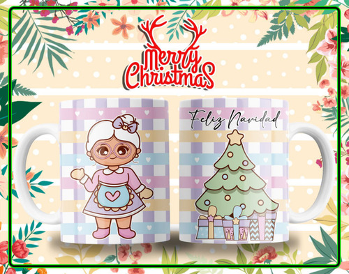 12 Plantillas Png Digitales, Navidad Tazas Sublimacion Psd
