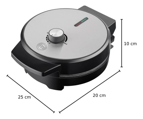 Wafflera Belga Masterchef Mk-wm-1ck 4 Rebanadas Poten 1000 W