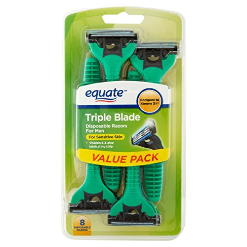 Cuchillas Triples Desechables Para Hombres, 8 C7z8e