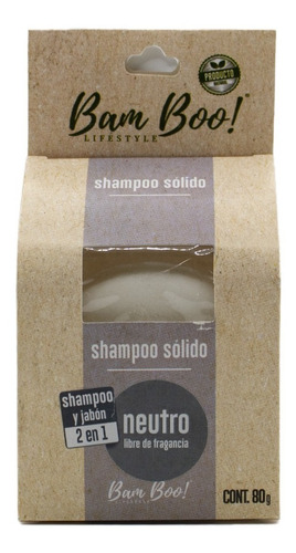 Barra Limpiadora Neutro 2 En 1 80 Gr Bam Boo! Lifestyle
