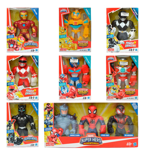 10 Muñecos Mega Mighties Superhero Adventure De Colección