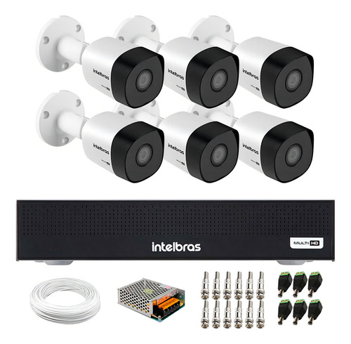 6 Câmeras Bullet Vhd 3230 À Prova D'água Ip67, Dvr 8 Canais