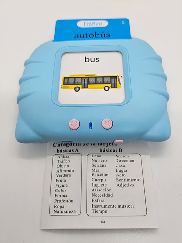 Tarjetas Aprendizaje ,lectura Español-ingles 224 Plabra B13