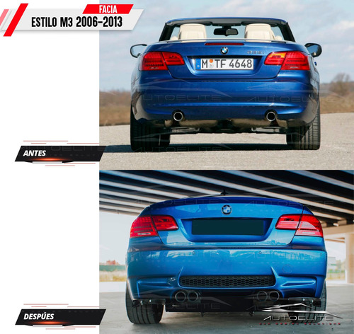 Imagen 5 de 10 de Facia Trasera Bmw Serie 3 E92 Tipo M3 325 330 335 2006-2010
