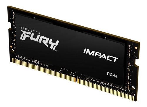 Memoria RAM Fury Impact DDR4 gamer color negro 8GB 1 Kingston KF432S20IB/8