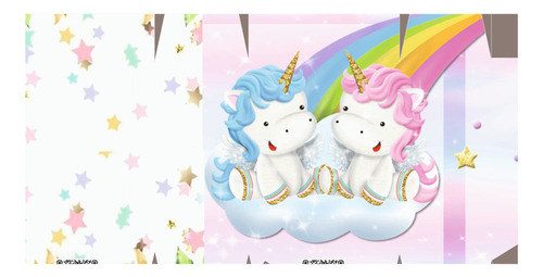 Cajitas Golosineras Milkbox Personaliz.  Unicornio  X 10 Un