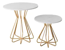 Comprar Par De Mesas Laterales Circular, Marbel Design Modelo Ml021