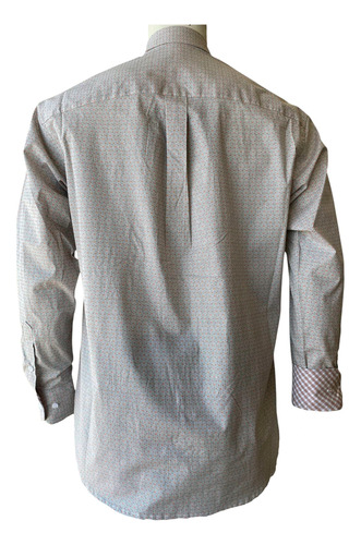Camisa Vaquera Caballero Beige Con Detalles Naranjas Est 948