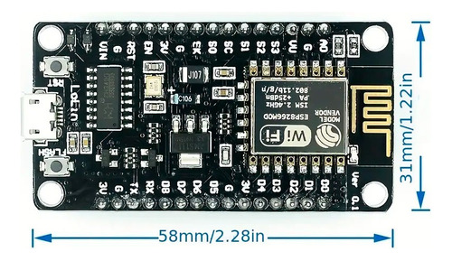 Módulo Wifi Esp8266 Nodemcu V3 Lolin con chip CH340g