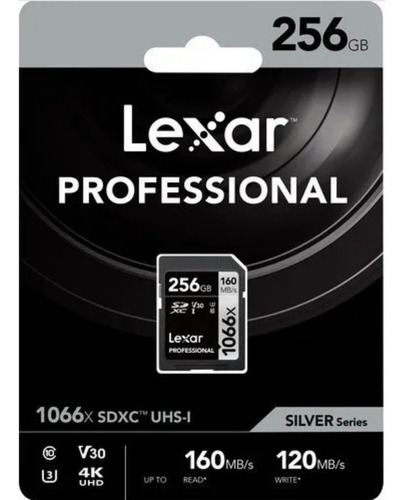 Lexar Tarjeta Memoria Entera Sd Xc 256gb 1066x 160 Mbs U3 4k