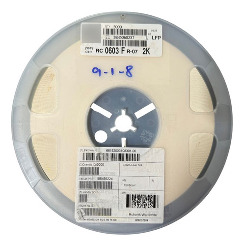 50 Peças Resistor Smd 0603 2k 5