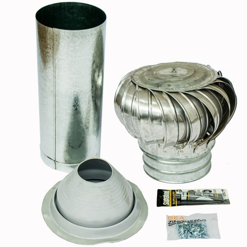 Imagen 1 de 10 de Kit Combo Ventilación 15 Cm Diámetro Eólico P/ Baño O Cocina