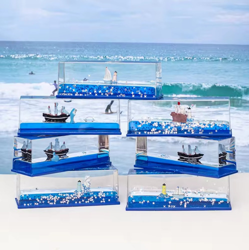 Barco Titanic Insumergible Base Led Incluido Tulipan