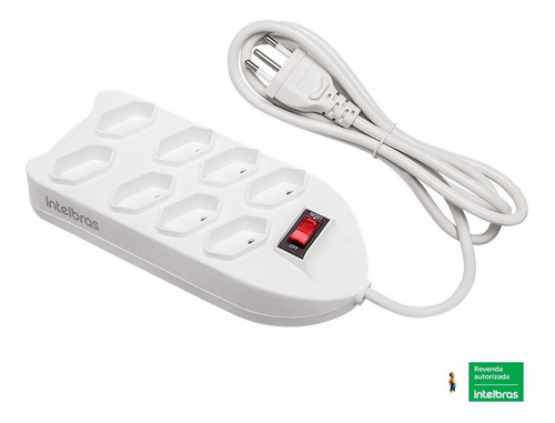 Imagem 1 de 1 de Epe 1008+ Protetor Eletrônico Com 8 Tomadas Branco Intelbras