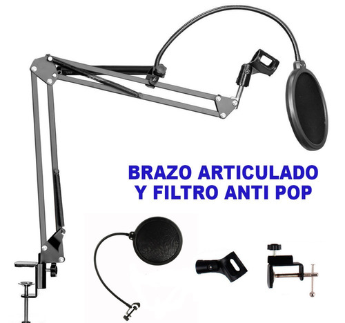 Soporte Brazo Para Micrófono Y Filtro Anti Pop