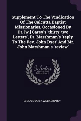 Libro Supplement To The Vindication Of The Calcutta Bapti...