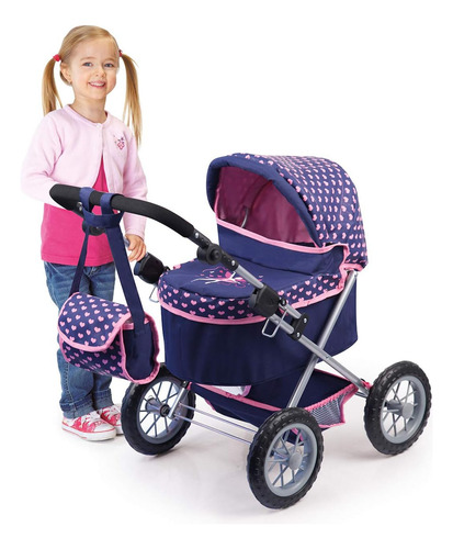 Bayer Design Baby Doll Trendy Cochecito Azul, Rosa Azul Y...