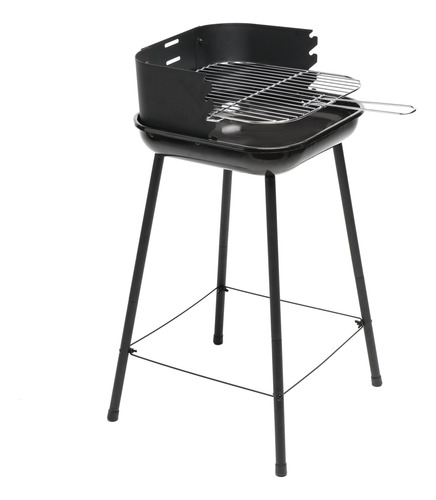 Asador De Carbon Portátil Con Parrilla Ajustable Resistente