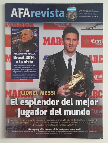 Afa Revista N° 14 - Messi Bota De Oro 2012/2013 Sabella