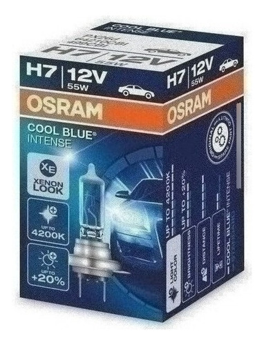 Bombillo Osram Cool Blue Intense H7 12v 55w  4200k