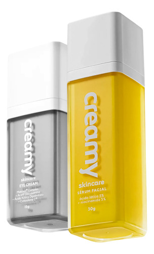 Kit Creamy Ácido Lático, Eyecream Creme Antirugas Clareador