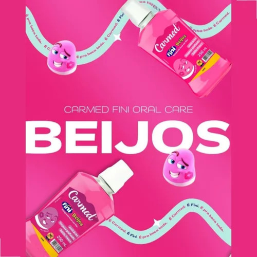 Enxaguante Bucal Carmed Fini Beijos 250ml Anticáries Cimed