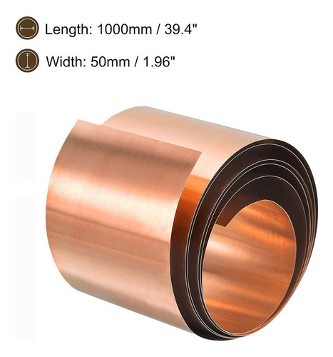 Rolo De Folha De Cobre Tira De Cobre Vermelha Ultrafina De D