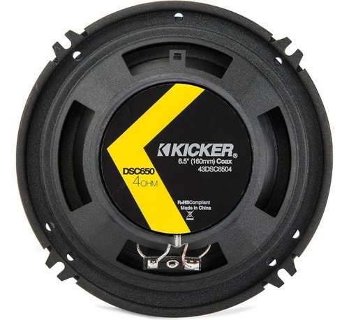 Set Bocinas Coaxiales Kicker Dsc6504 Dsc650 240w 6.5 2 Vias Negro