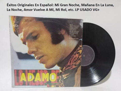 Vinilo Salvatore Adamo Éxitos En Español, La Noche, Lp Usado